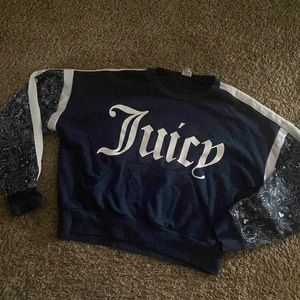 blue juicy couture crew neck sweatshirt